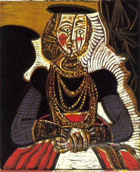 Buste de femme d’après Cranach le Jeune 1958 cubistes Peintures à l'huile